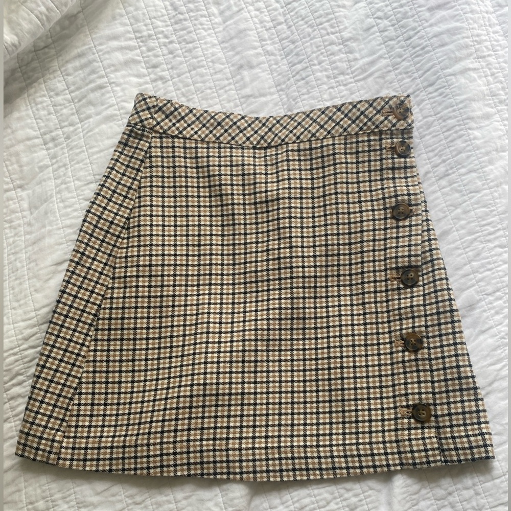 Brand New - Black and Yellow Plaid Skirt